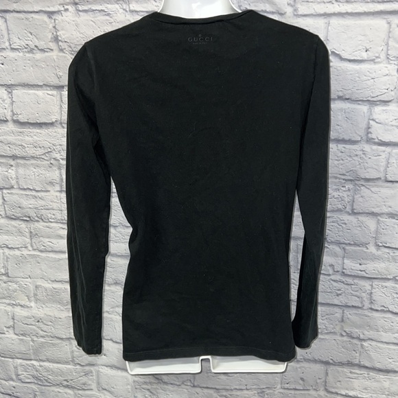 Gucci Uniform Long Sleeve Black Tee size medium - Picture 4 of 6